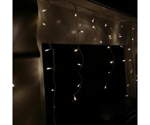 Samuel Alexander 480 LED 11.8m Snowing Iciclebrights Indoor Outdoor Multifunction Christmas Icicle Lights on Clear Cable with Timer in Warm White