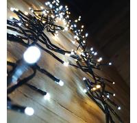 Samuel Alexander 480 LED 6.2m Premier Clusterbrights Indoor Outdoor Mains Operated Christmas Cluster Lights with Timer in Cool & Warm White Mix