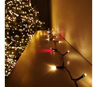 Samuel Alexander 480 Led Premier Supabrights Indoor Outdoor Christmas Multi Function Mains Operated String Lights With Timer In Red & Vintage Gold