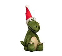 Samuel ALEXANDER 48cm Green Sitting Christmas Dinosaur with Santa Hat
