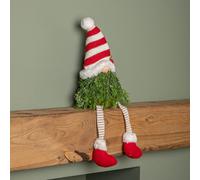 Samuel Alexander 48Cm Red And White Christmas Tree Sitting Gonk With Dangly Legs And Striped Hat