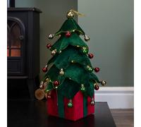 Samuel Alexander 49Cm Battery Powered Light Up Christmas Tree With Baubles And Warm White Leds