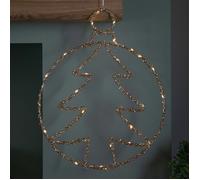 Samuel Alexander 49cm Battery Powered Light up Gold Christmas Tree Ball with Twinkling LEDs