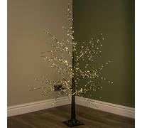 Samuel Alexander 4ft (1.2m) Light up Black Micro Dot Christmas Tree with 500 Static & Twinkling Warm White LEDs