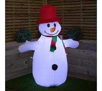 Samuel Alexander 4Ft (120Cm) Light Up Inflatable Christmas Snowman Decoration With White Leds