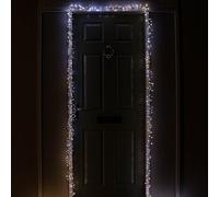 Samuel ALEXANDER 5.5m 800 LED UltraBrights Christmas Door Cluster LIghts with Timer in White & Warm White on Rose Gold Wire