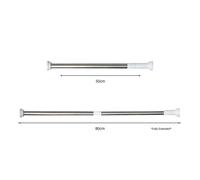 Samuel Alexander 50-80cm Small Adjustable Window or Door Display Tension Rod in Silver Samuel Alexander Silver