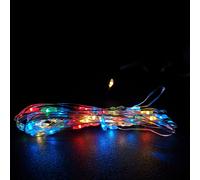 Samuel Alexander 50 LED 2.5m Premier MicroBrights Indoor Outdoor Christmas Multi Function Battery Operated Lights w/ Timer on Pin Wire in Samuel Alexander Multicolor