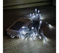 Samuel ALEXANDER 50 LED 5m Battery 8 Function Outdoor Smart Timer Christmas Lights Clear Wire White