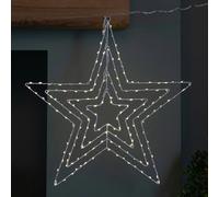 50 x 50cm Light up 4 Layered Christmas Star with 165 Warm White LEDs