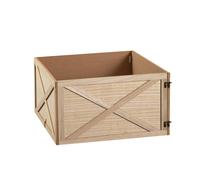 Samuel Alexander 50 x 50cm Square Wooden Foldable Christmas Tree Base in Brown | Size: 50 x 50 cm Samuel Alexander Brown 50 x 50 cm