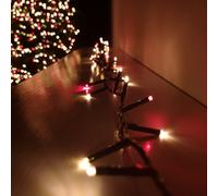 Samuel Alexander 500 Led 12.5M Indoor Outdoor Christmas Multi Function Mains Operated String Lights With Timer In Red & Vintage Gold