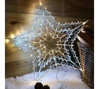 Samuel Alexander 50Cm Animated Light Up Window Christmas Star With 100 White & Warm White Leds