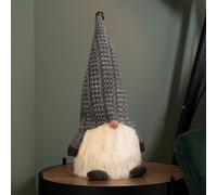 Samuel Alexander 50Cm Battery Operated Christmas Sitting Gonk Decoration In Dark Grey