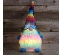 Samuel ALEXANDER 50cm Battery Operated Lit Sitting Christmas Rainbow Gonk Decoration