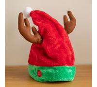 Samuel Alexander 50Cm Battery Powered Dancing Santa Hat With Antlers & Festive Music