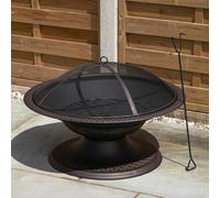 50cm Bronze Effect Steel Toscana Outdoor Garden Fire Pit