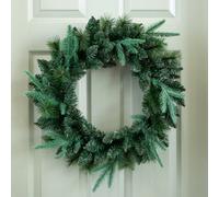 Samuel Alexander 50Cm Hanging Artificial Green Norfolk Pine Christmas Wreath With Pe & Pvc Tips