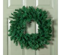 Samuel Alexander 50cm Hanging Plain Green Christmas Wreath with 140 Tips