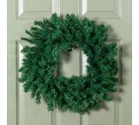 Samuel Alexander 50Cm Hanging Plain Green Christmas Wreath With 140 Tips