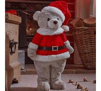 Samuel Alexander 50cm Large Plush Standing Teddy Santa Christmas Decoration