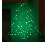 Samuel Alexander 50cm Light up 3 Layered Christmas Tree with 150 Multi-Action Green LEDs