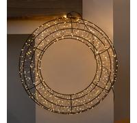 Samuel Alexander 50Cm Light Up 3D Metal Christmas Wreath With 720 Warm White Leds