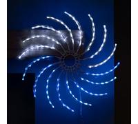 Samuel Alexander 50Cm Light Up Christmas Spinner Decoration With 128 Blue And White Leds