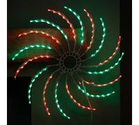 Samuel Alexander 50Cm Light Up Christmas Spinner Decoration With 128 Red And Green Leds