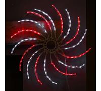 Samuel Alexander 50cm Light up Christmas Spinner Decoration with 128 Red and White LEDs