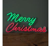 Samuel Alexander 50Cm Light Up Merry Christmas Neon Flex Sign In Green And Red