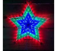 Samuel Alexander 50Cm Multi Colour Led Window Star Light Up Indoor/outdoor Christmas Decorations