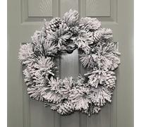 Samuel Alexander 50Cm Premier Christmas Snow Flocked Door Wreath