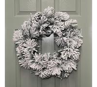 Samuel Alexander 50cm Premier Christmas Snow Flocked Door Wreath