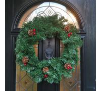 Samuel Alexander 50Cm Premier Christmas Wreath With Festive Berry And Cones