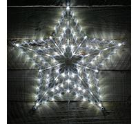 Samuel Alexander 50Cm White 100 Led Window Star Light Up Indoor/outdoor Christmas Decorations