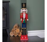 Samuel Alexander 50cm Wooden Nutcracker Soldier Christmas Countdown Decoration in Red Samuel Alexander Red