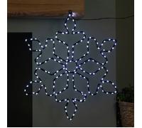 50cm x 44cm Light up FlexiBrights Christmas Snowflake with 165 White LEDs