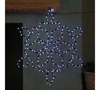 Samuel Alexander 50cm x 44cm Light up FlexiBrights Christmas Snowflake with 165 White LEDs