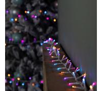50m 2000 LED TreeBrights Christmas String Lights with Timer in Rainbow on Clear Cable