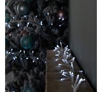 50m 2000 LED TreeBrights Christmas String Lights with Timer in White on Clear Cable