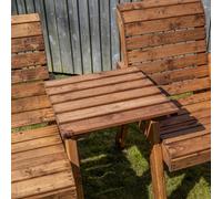 Samuel Alexander 51 X 51Cm Handmade Chunky Rustic Wooden Straight Tray For Garden Furniture