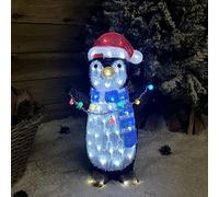 Samuel ALEXANDER 51cm LED Indoor Outdoor Acrylic Christmas Penguin Decoration