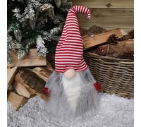 Samuel Alexander 52cm Festive Gonk Cuddly Santa Indoor Christmas Plush Decoration in Striped Hat