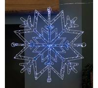Samuel Alexander 52Cm Light Up Christmas Snowflake Dewdrop Silhouette With Twinkling Leds