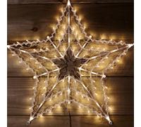 Samuel Alexander 52Cm Light Up Christmas Star Silhouette Hanging Decoration With 100 Warm White Leds