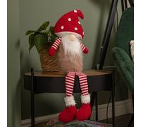 Samuel Alexander 53Cm Red And White Sitting Gonk With Mushroom Hat And Dangly Legs