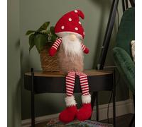 Samuel Alexander 53cm Red & White Sitting Gonk with Mushroom Hat & Dangly Legs Samuel Alexander Multicolor