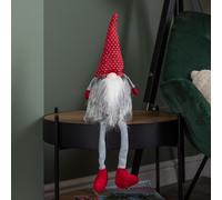 Samuel Alexander 54cm Grey Haired Christmas Gonk with Dangly Legs in Dotted Hat in Red Samuel Alexander Red