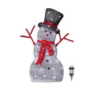 Samuel Alexander 55cm Acrylic Snowman with Top Hat & Red Scarf in White Samuel Alexander White